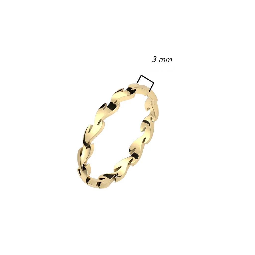 Fingerring Blätter Gold - Image 2