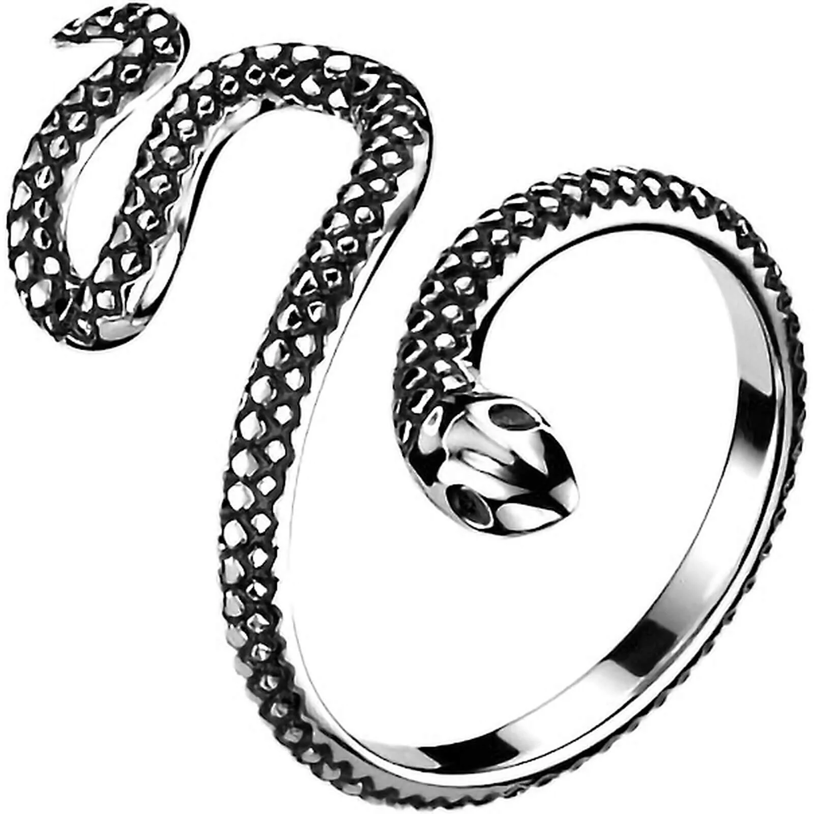 Fingerring Schlange Silber