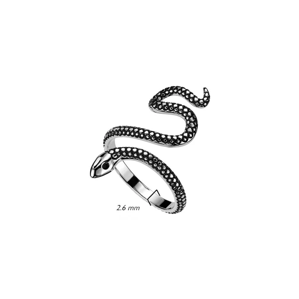 Fingerring Schlange Silber - Image 2