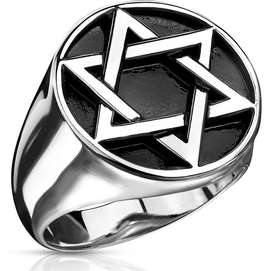 Fingerring Davidstern Silber