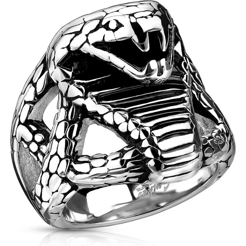 Fingerring Kobra Silber