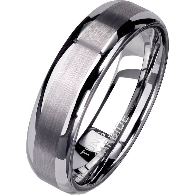 Fingerring Gebürstet Silber