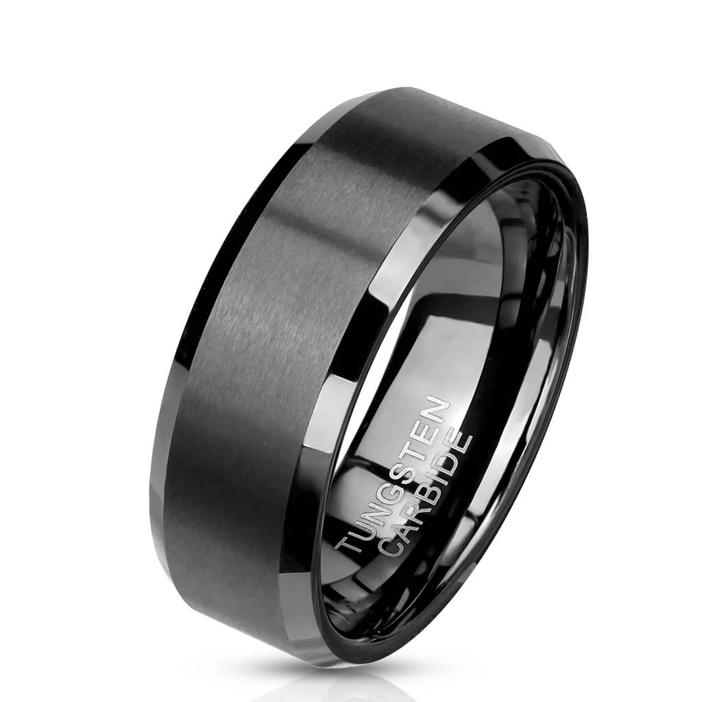 Fingerring Gebürstet Schwarz - Image 2
