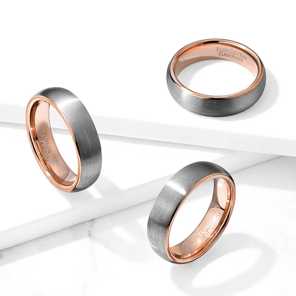 Fingerring Gebürstet Gold Silber - Image 3