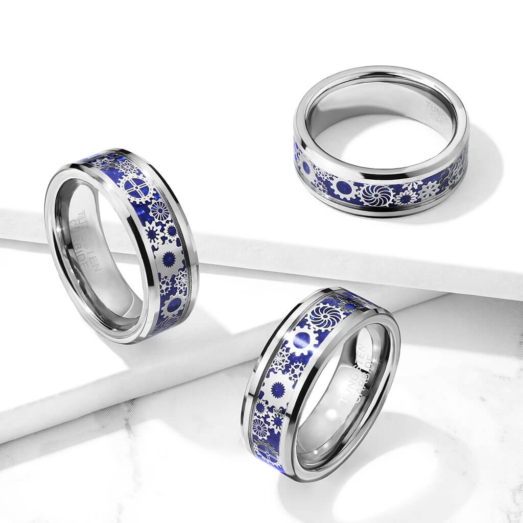 Fingerring Steam Punk Karbon Silber - Image 3