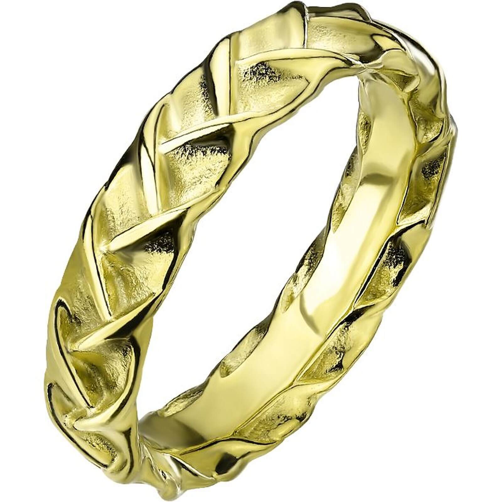 Fingerring Gold geflochten