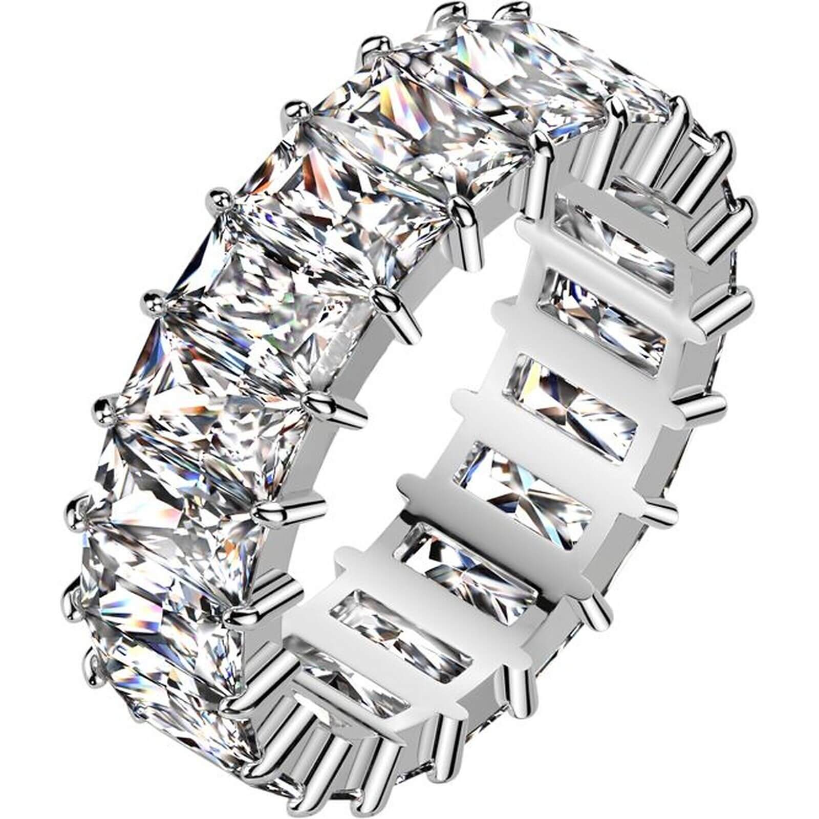 Fingerring Baguette Schliff Zirkonia