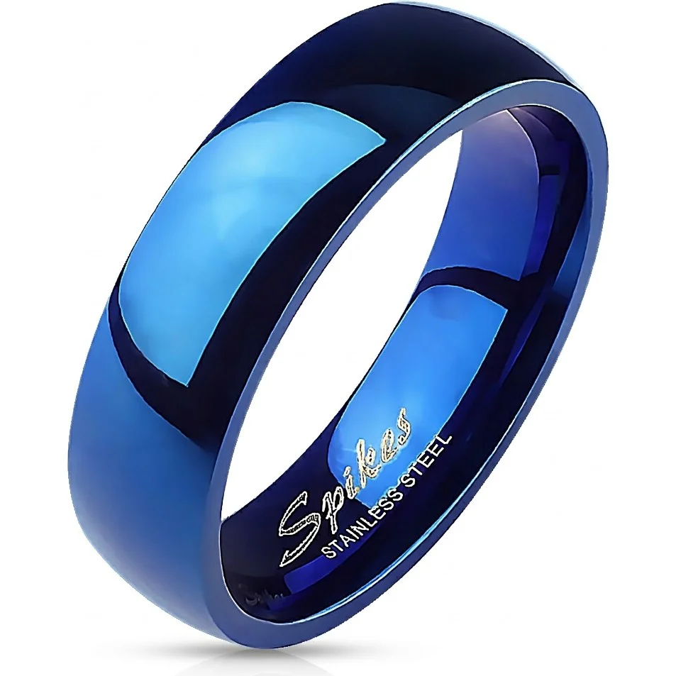 Fingerring Blau PVD
