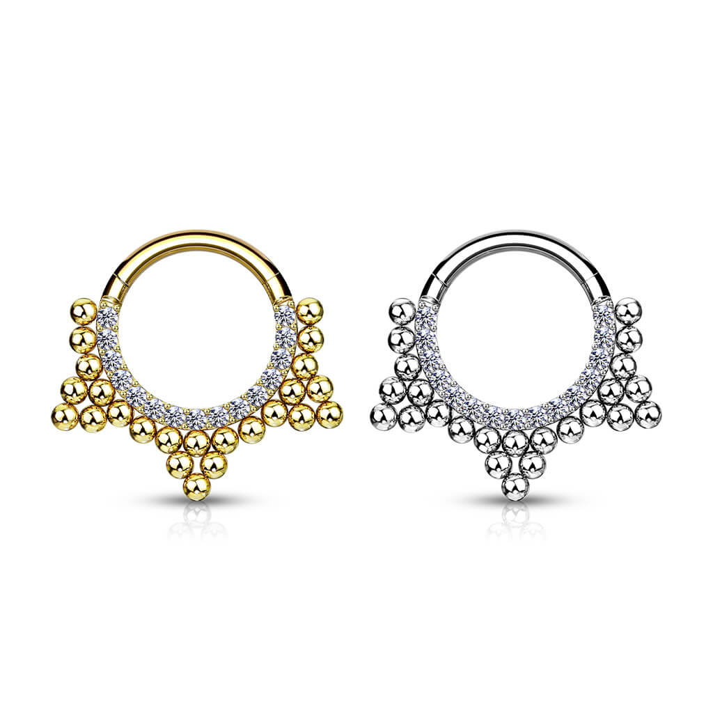 Ring Kugeln Zirkonia Clicker - Image 3