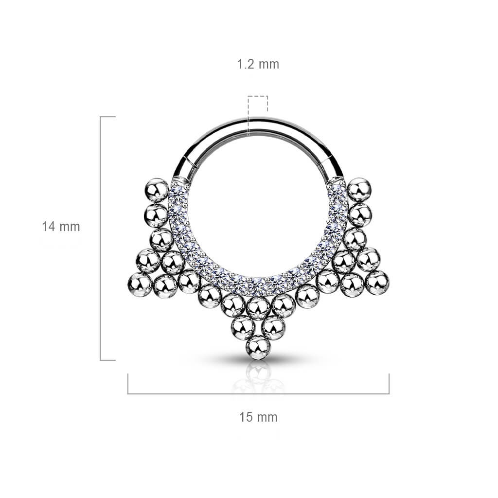 Ring Kugeln Zirkonia Clicker - Image 7