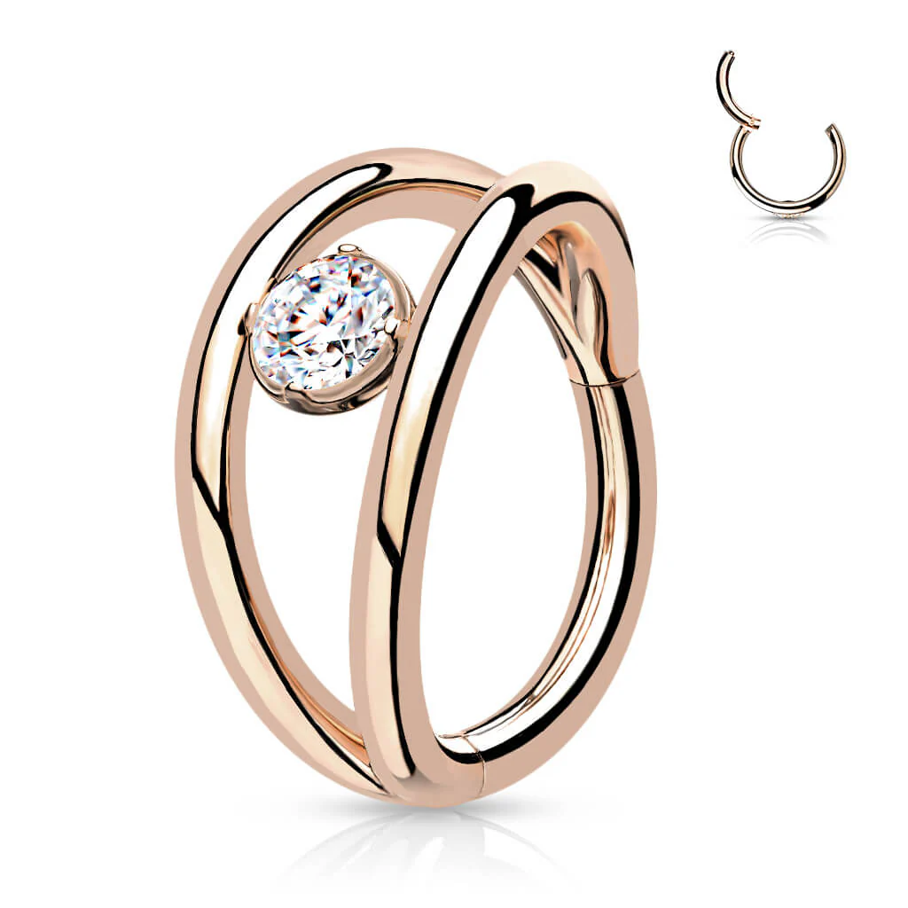 Ring Kugel Zirkonia Silber Clicker - Image 6