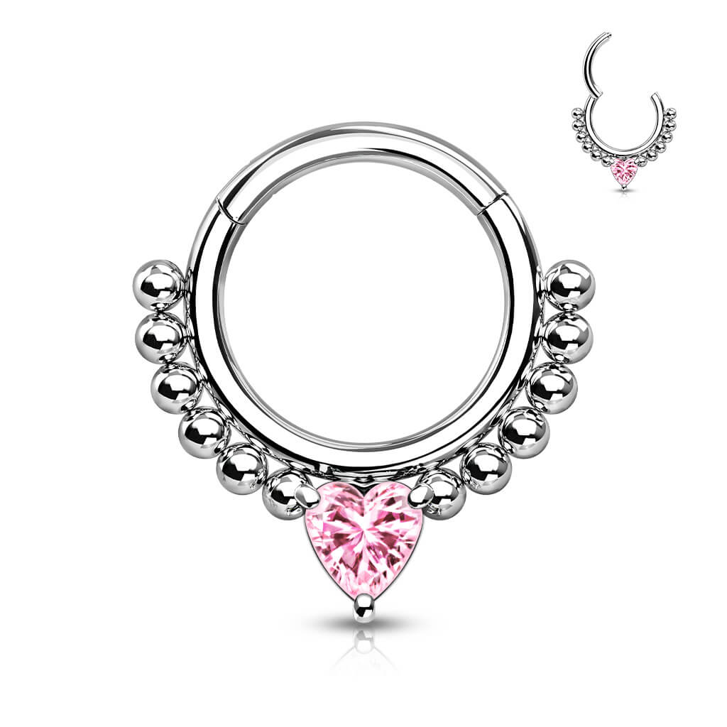 Ring Herz Zirkonia Silber Clicker - Image 7