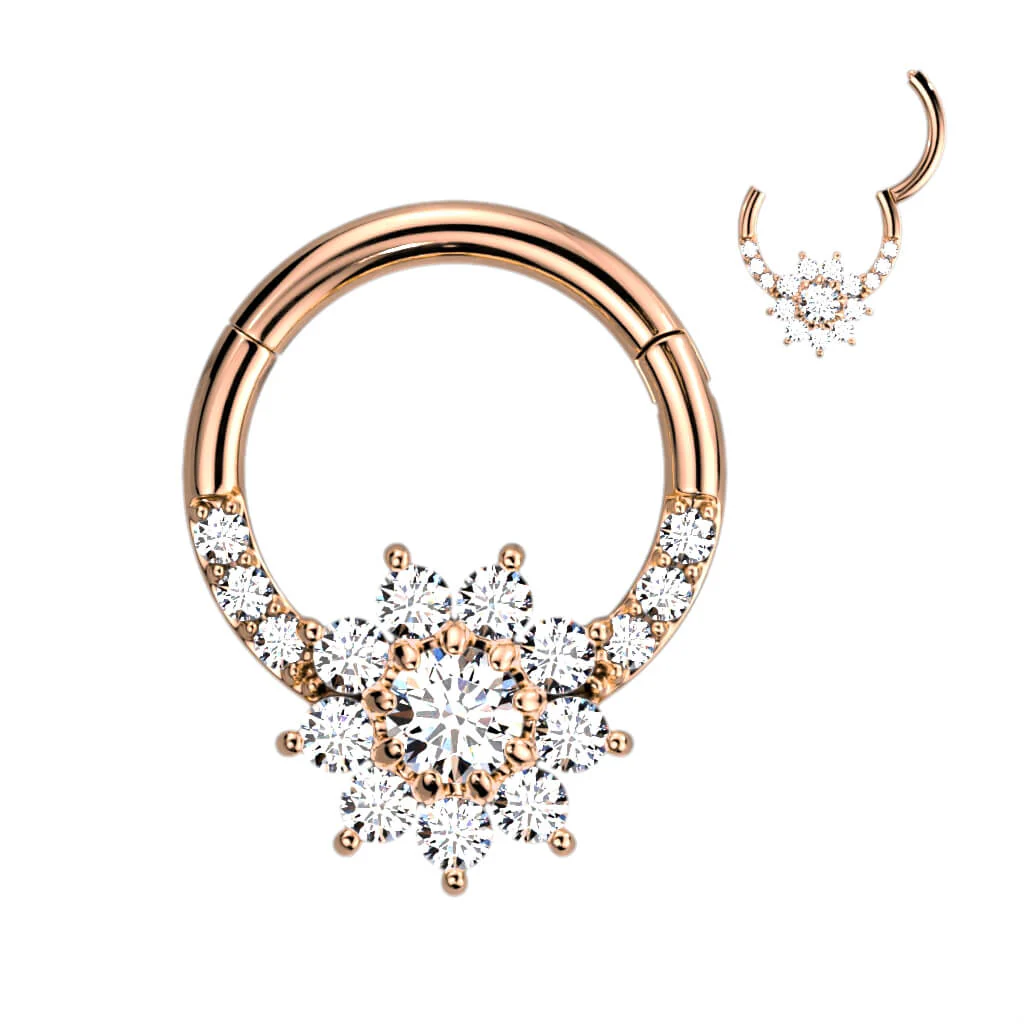 Ring Blume Zirkonia Clicker - Image 3