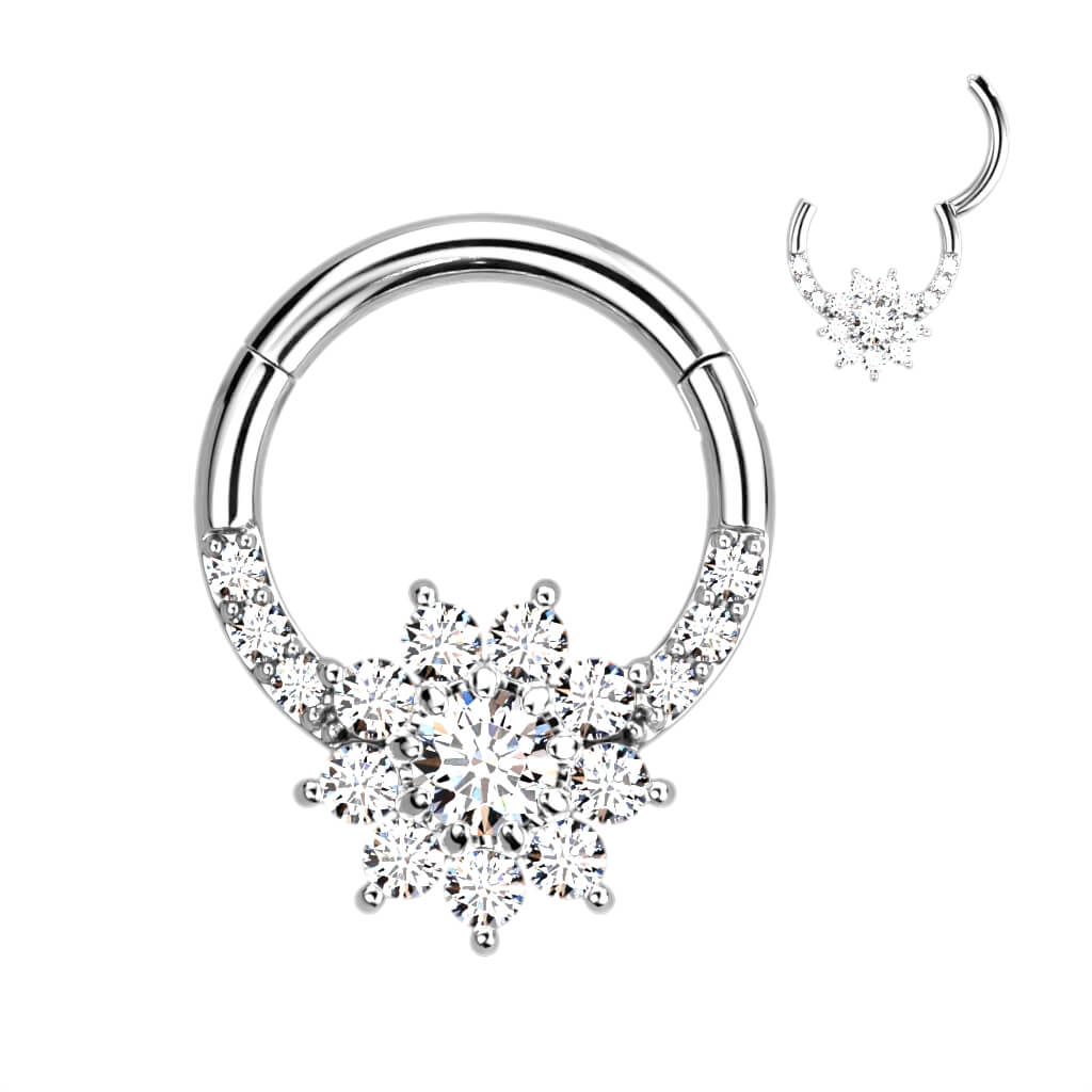 Ring Blume Zirkonia Clicker - Image 4