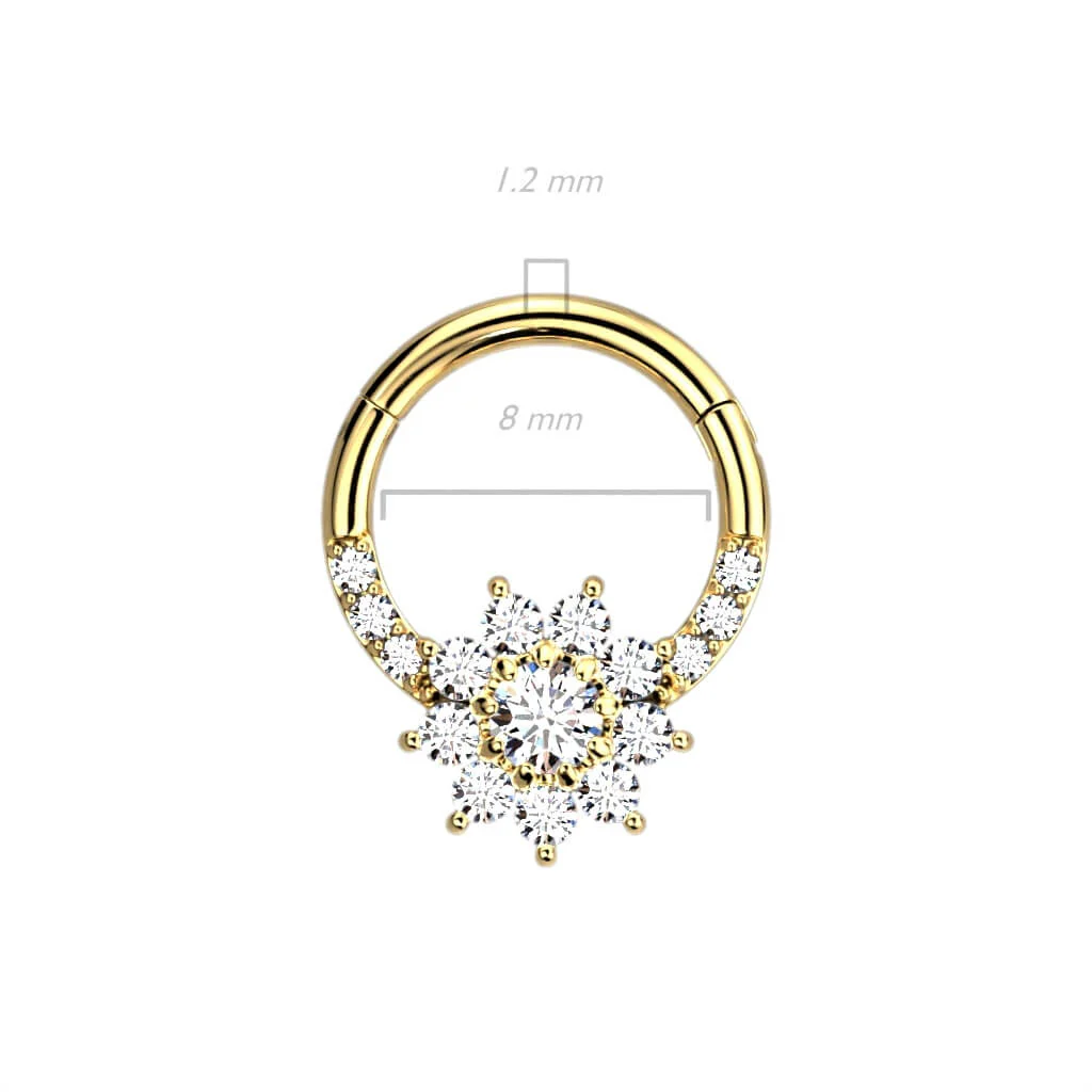 Ring Blume Zirkonia Clicker - Image 5