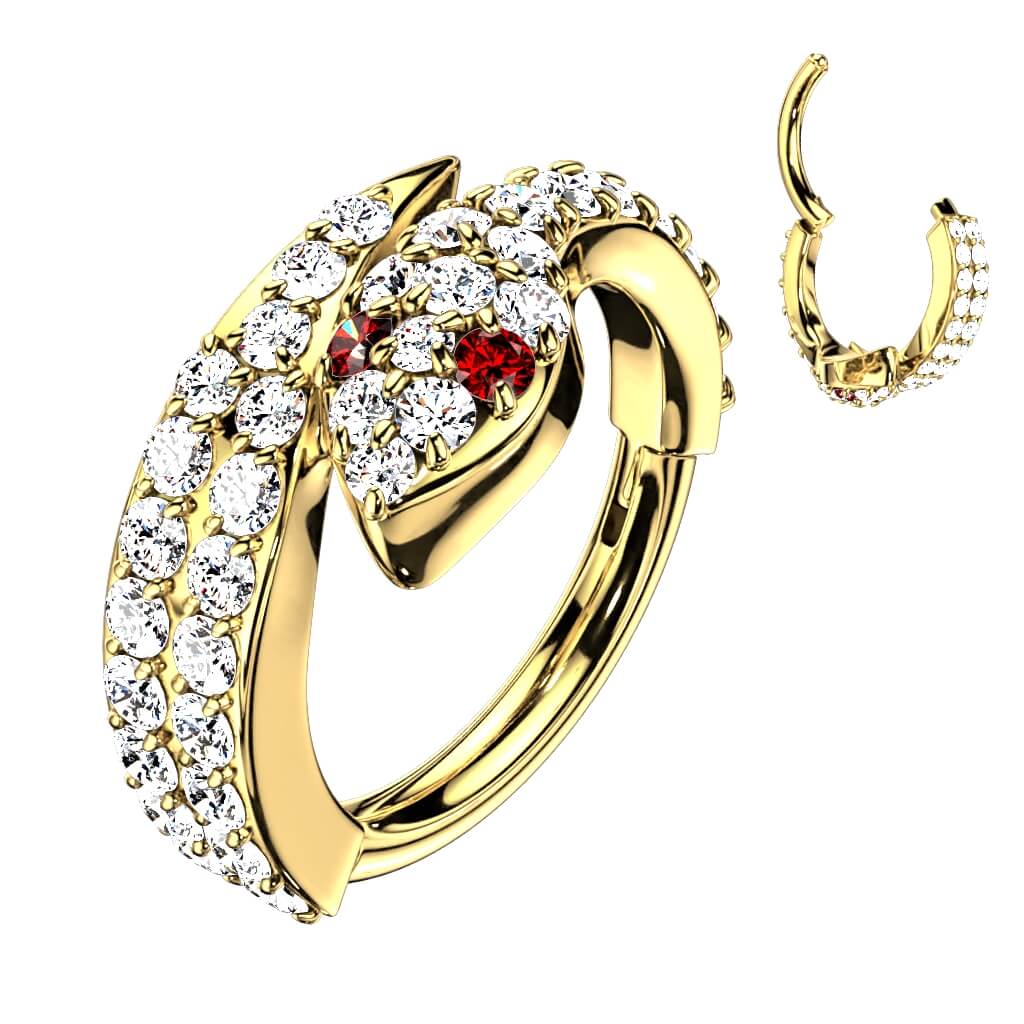 Ring Schlange Zirkonia Clicker - Image 4