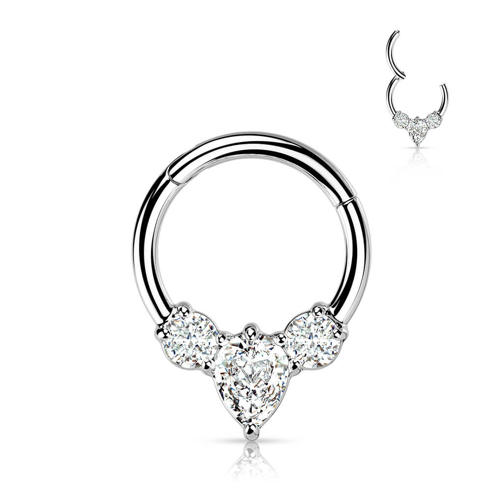 Ring Birne Zirkonia Clicker - Image 2
