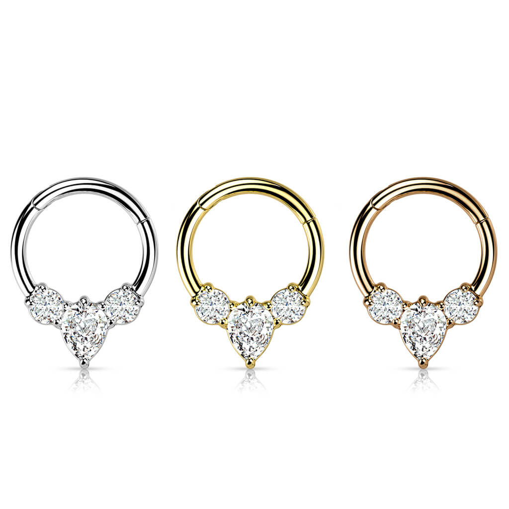 Ring Birne Zirkonia Clicker - Image 4