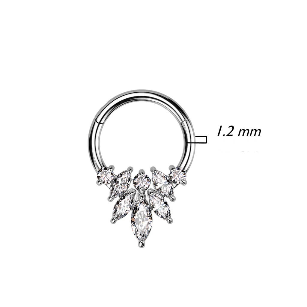 Ring Blumen Zirkonia Clicker - Image 5