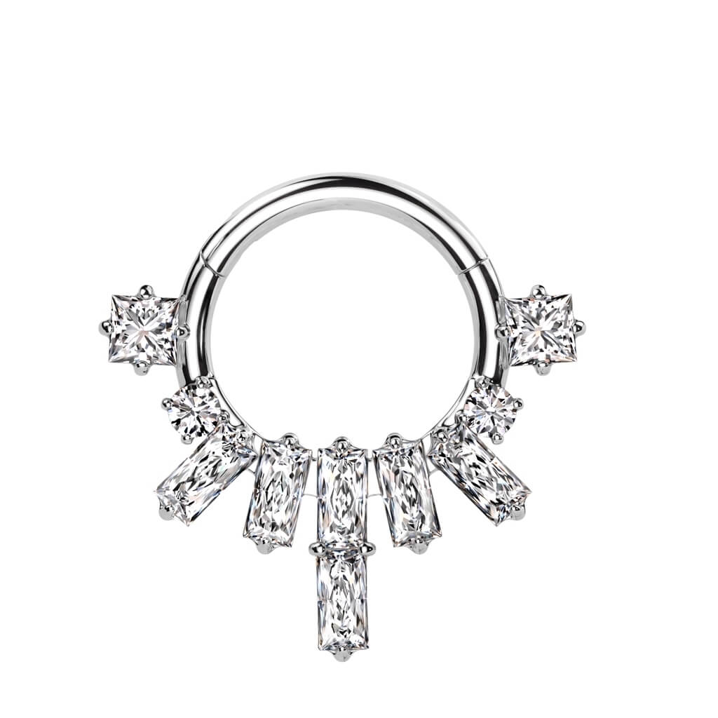 Ring Baguette Fächer Zirkonia Clicker - Image 2