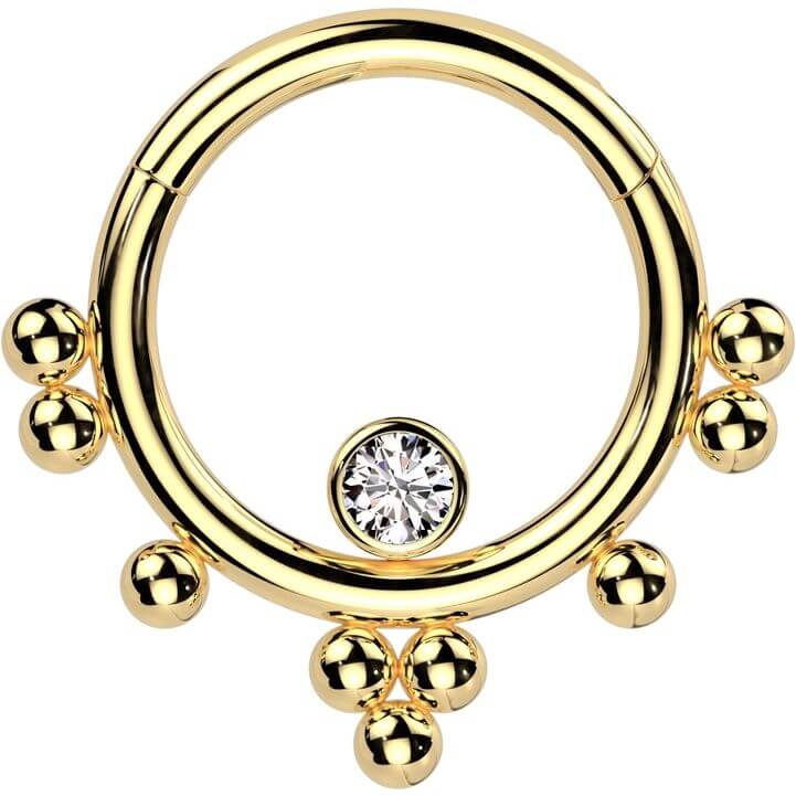 Ring Cluster Kugel Zirkonia Clicker - Image 3
