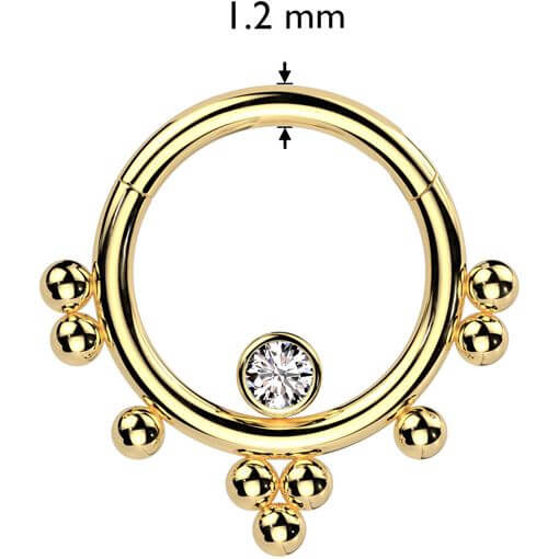 Ring Cluster Kugel Zirkonia Clicker - Image 5