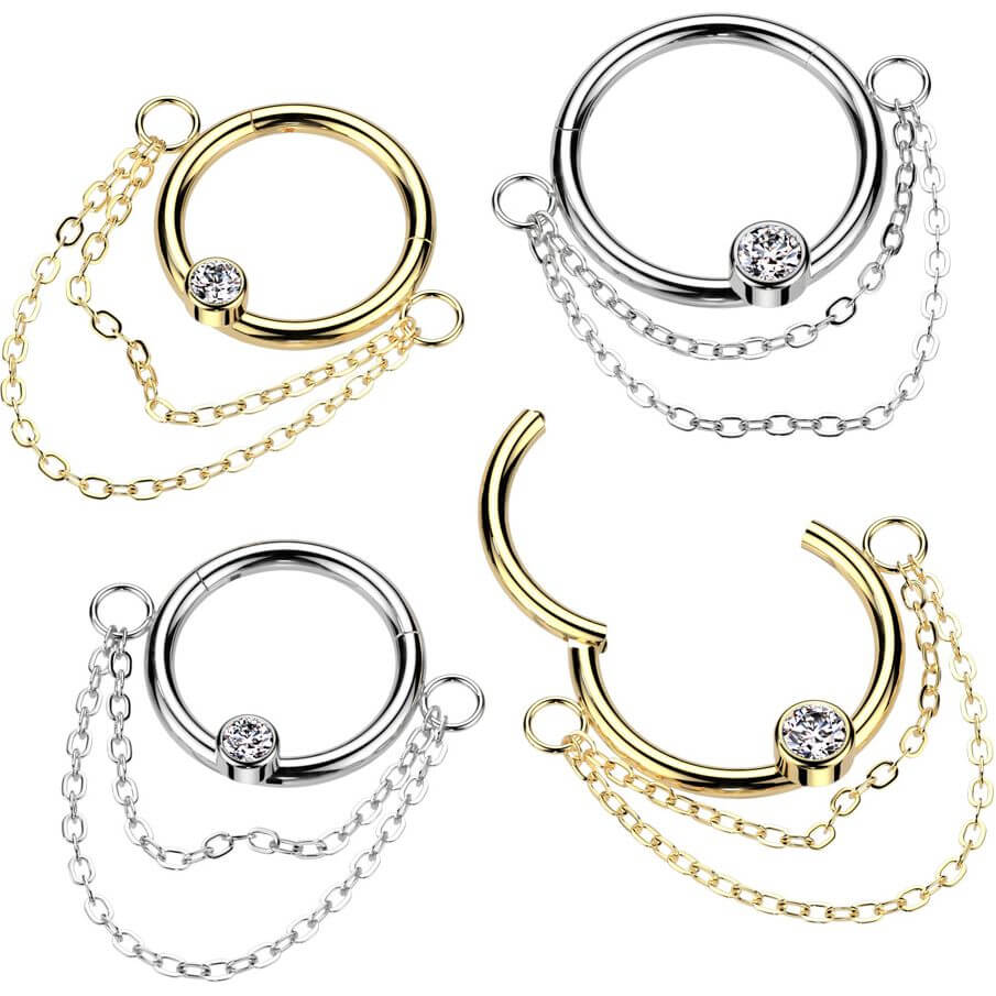 Ring Kette Zirkonia Clicker - Image 3