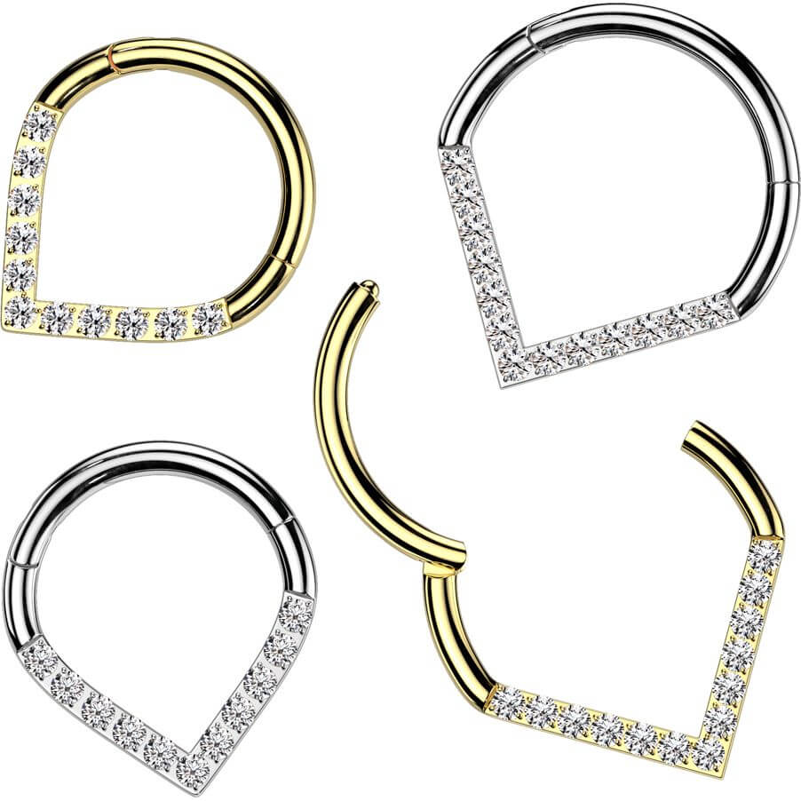 Ring Chevron Zirkonia Clicker - Image 2
