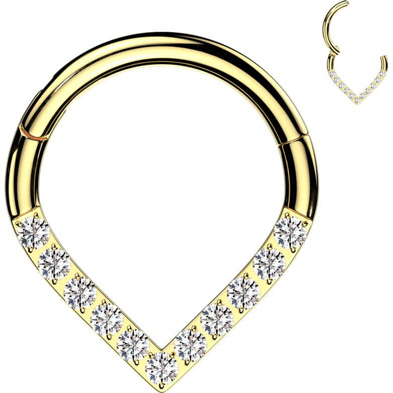 Ring Chevron Zirkonia Clicker - Image 3