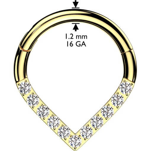 Ring Chevron Zirkonia Clicker - Image 5