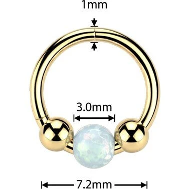 Ring 3 Kugeln Opal Clicker - Image 2