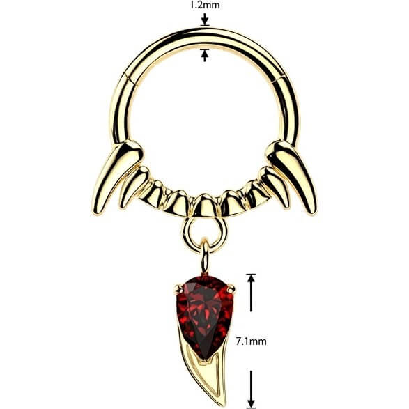 Ring Vampirzähne Zirkonia Clicker - Image 2
