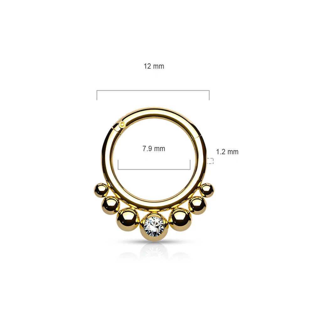 Ring Kugel Zirkonia Clicker - Image 3