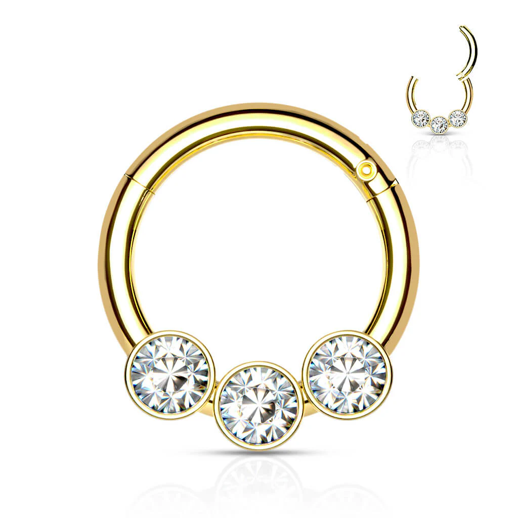 Ring Kugel 3 Zirkonia Clicker - Image 2