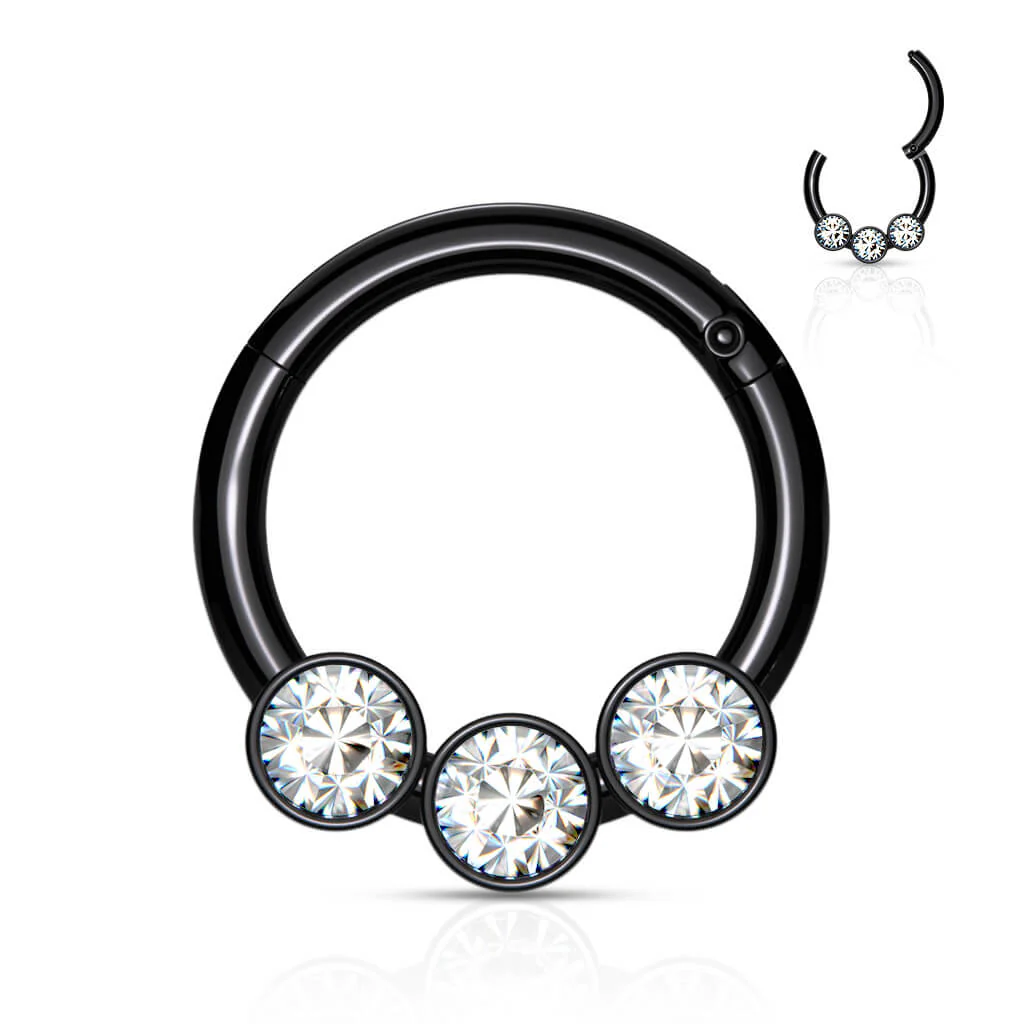 Ring Kugel 3 Zirkonia Clicker - Image 3
