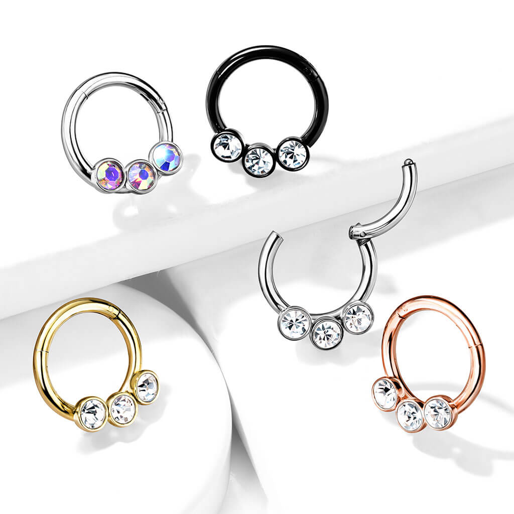 Ring Kugel 3 Zirkonia Clicker - Image 8