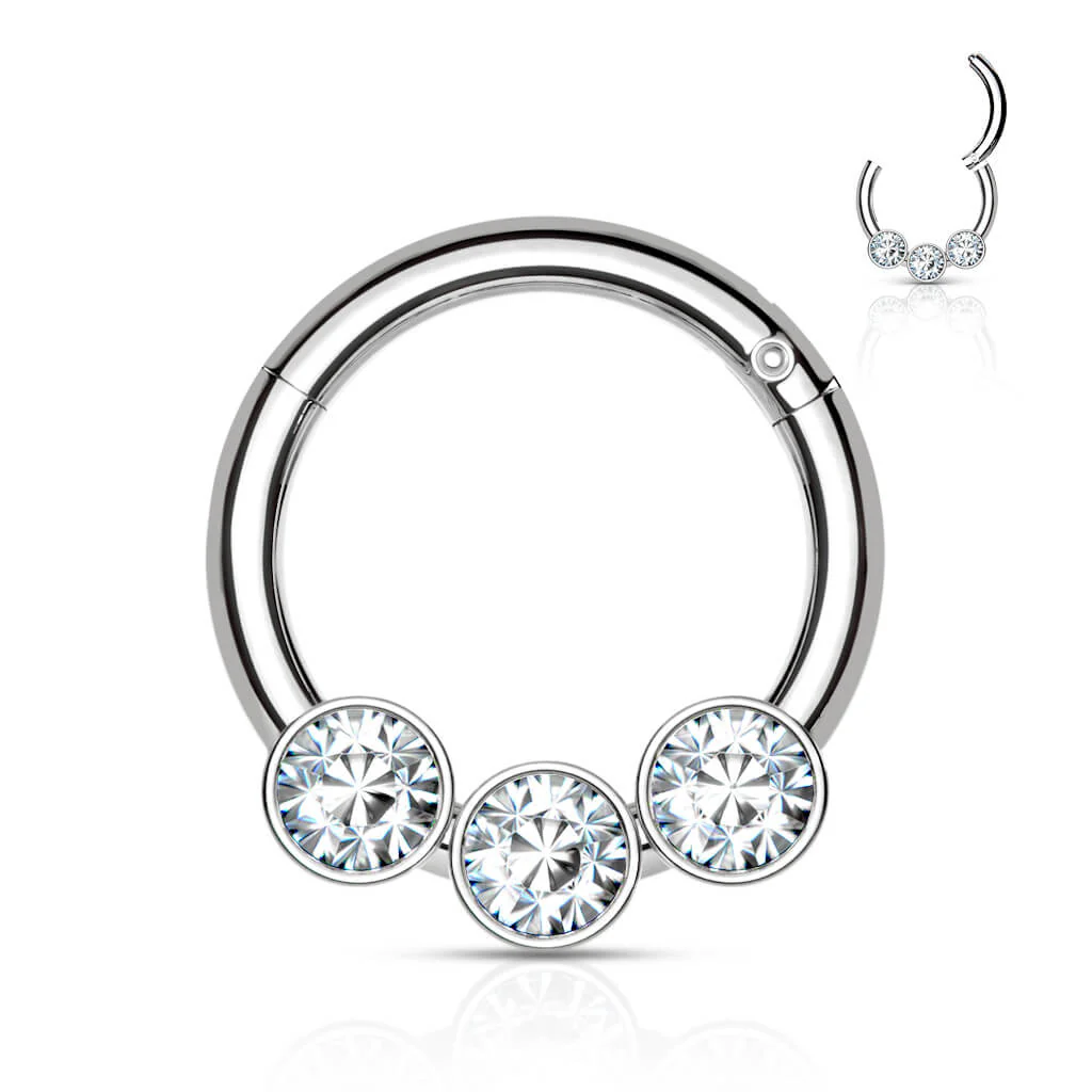 Ring Kugel 3 Zirkonia Clicker - Image 9