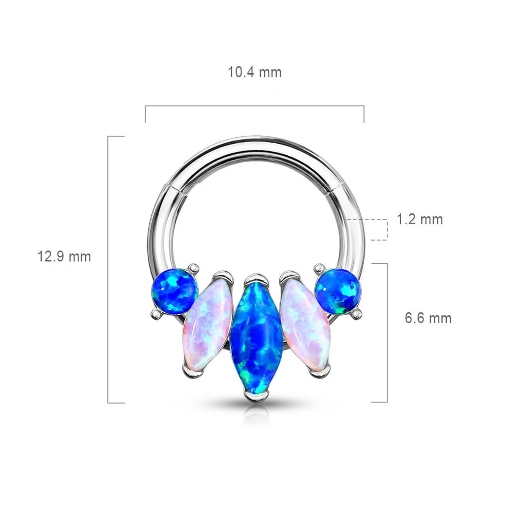 Ring Marquise Schliff 5 Opal Clicker - Image 3