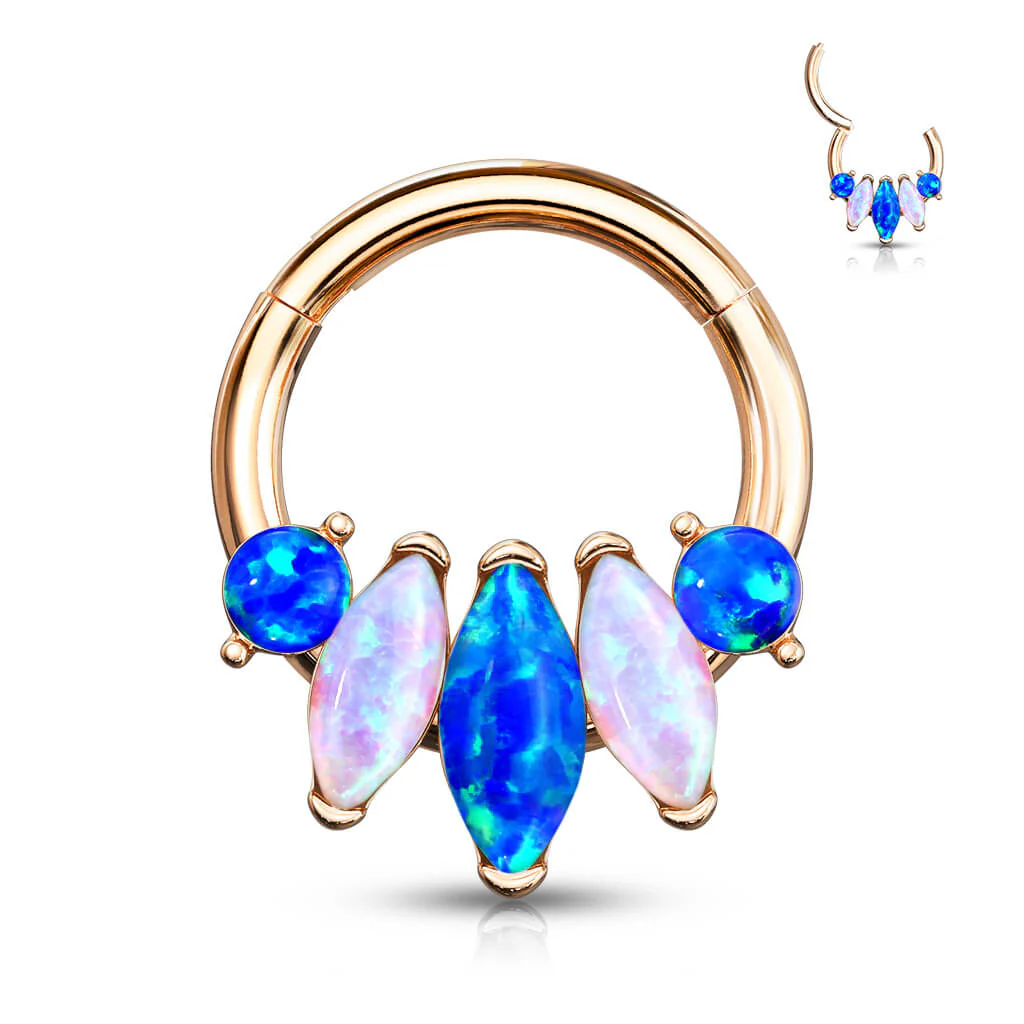Ring Marquise Schliff 5 Opal Clicker - Image 4