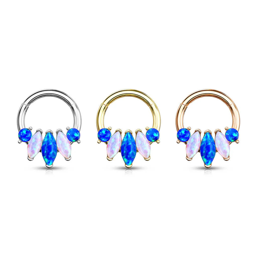 Ring Marquise Schliff 5 Opal Clicker - Image 5