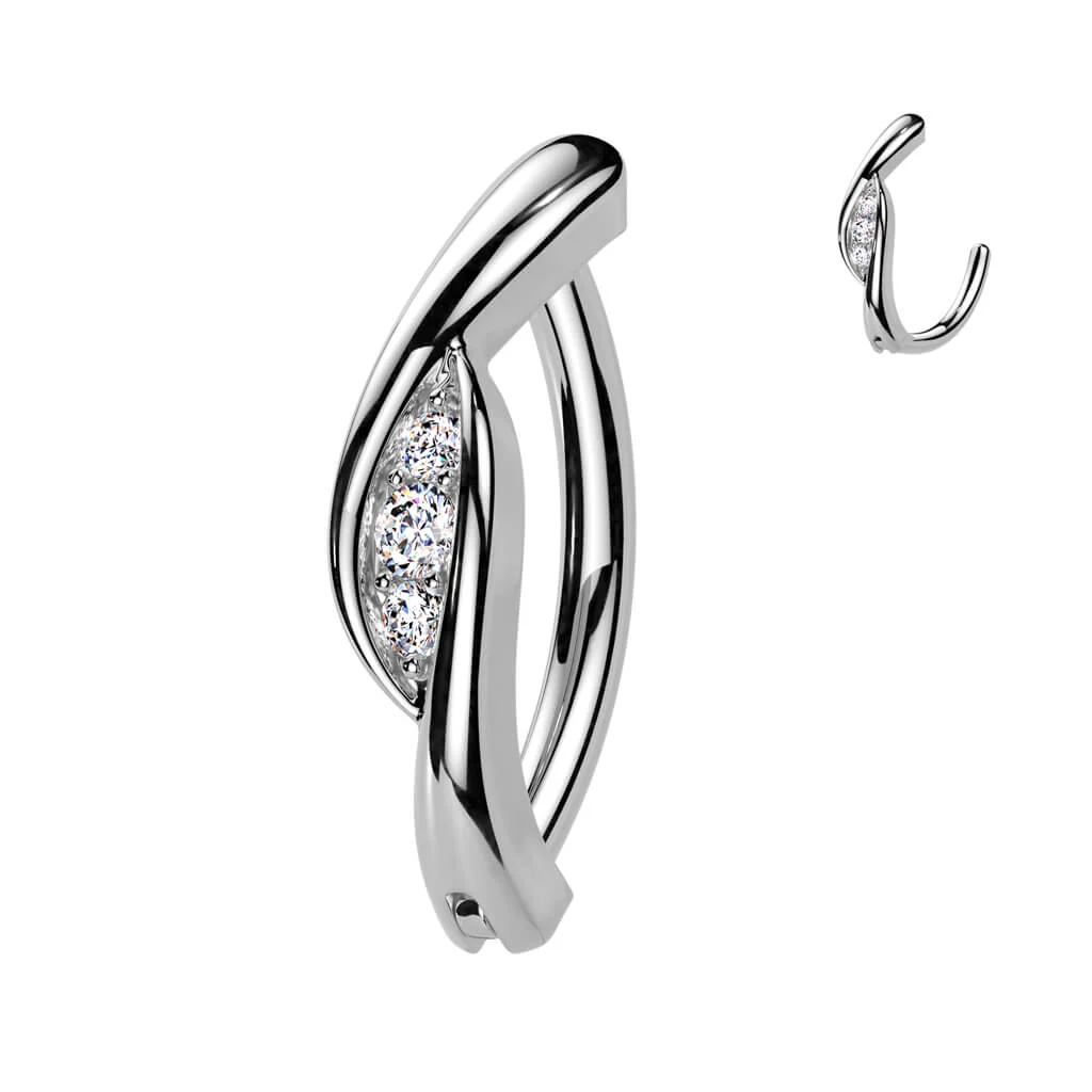 Bauchnabelpiercing Zirkonia Clicker - Image 3