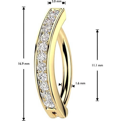 Bauchnabelpiercing Zirkonia Clicker - Image 7