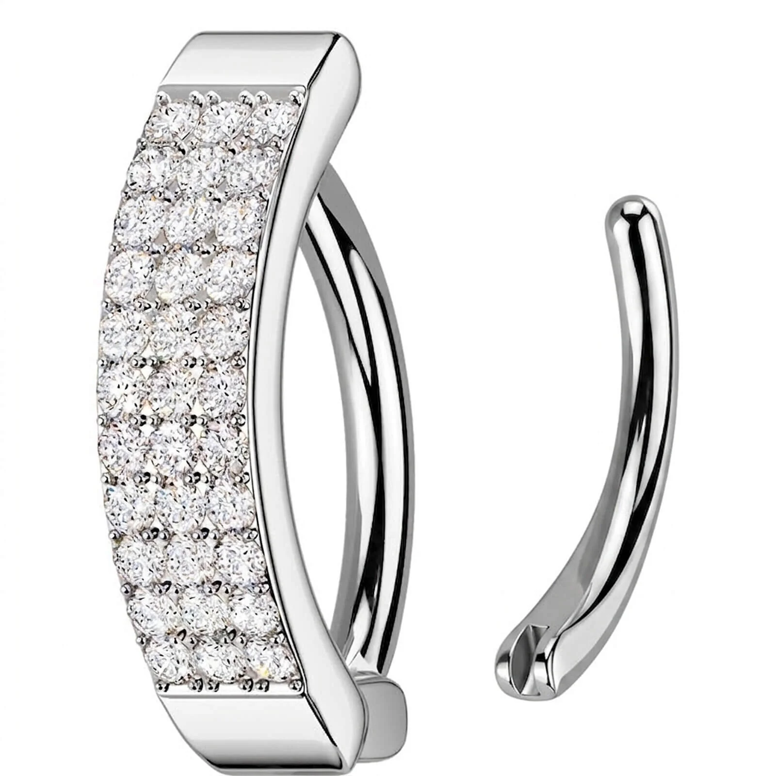 Bauchnabelpiercing Drei Linien Zirkonia Clicker