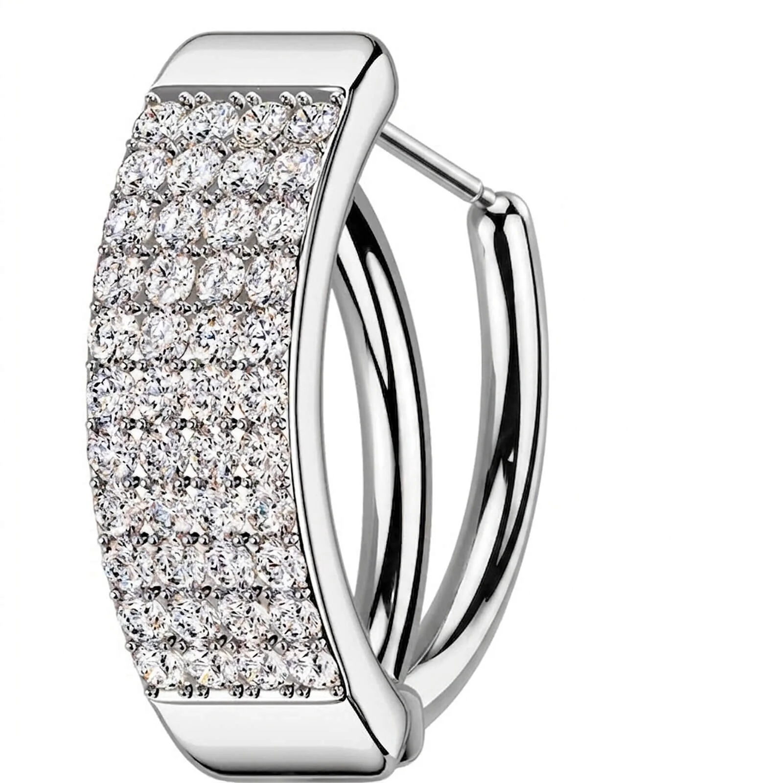 Bauchnabelpiercing Zirkonia 4 Linien Clicker