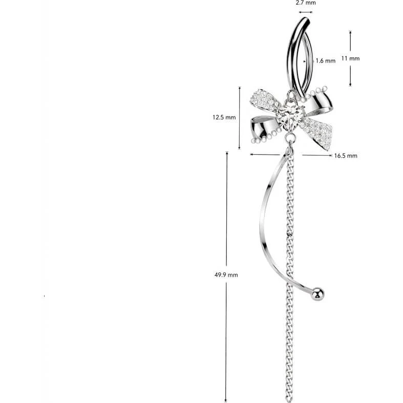 Bauchnabelpiercing Schleife Zirkonia - Image 2