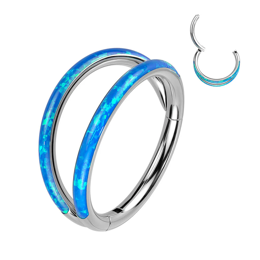 Titan Ring Zweireiher Opal Clicker - Image 2