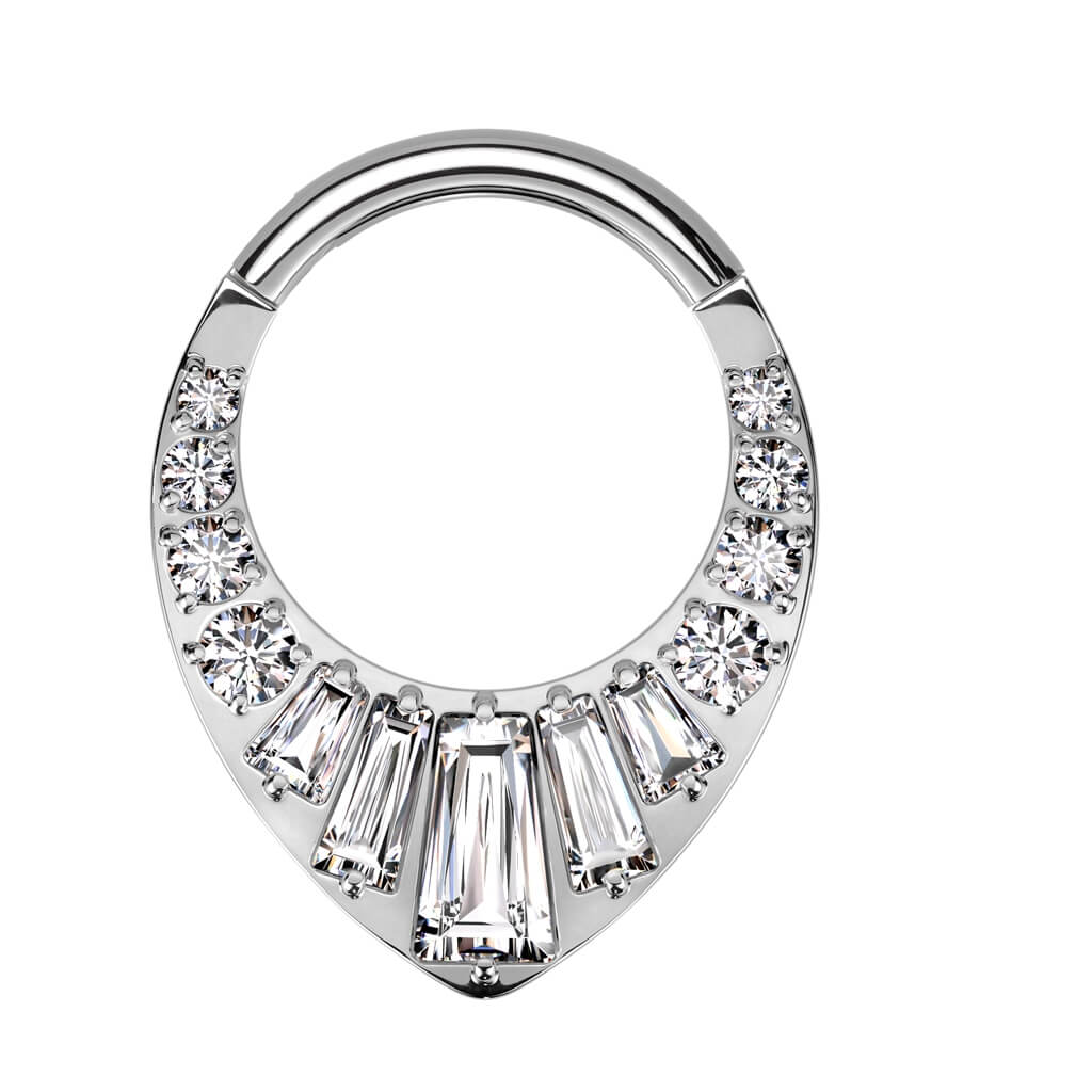 Ring Baguette Zirkonia Clicker - Image 2