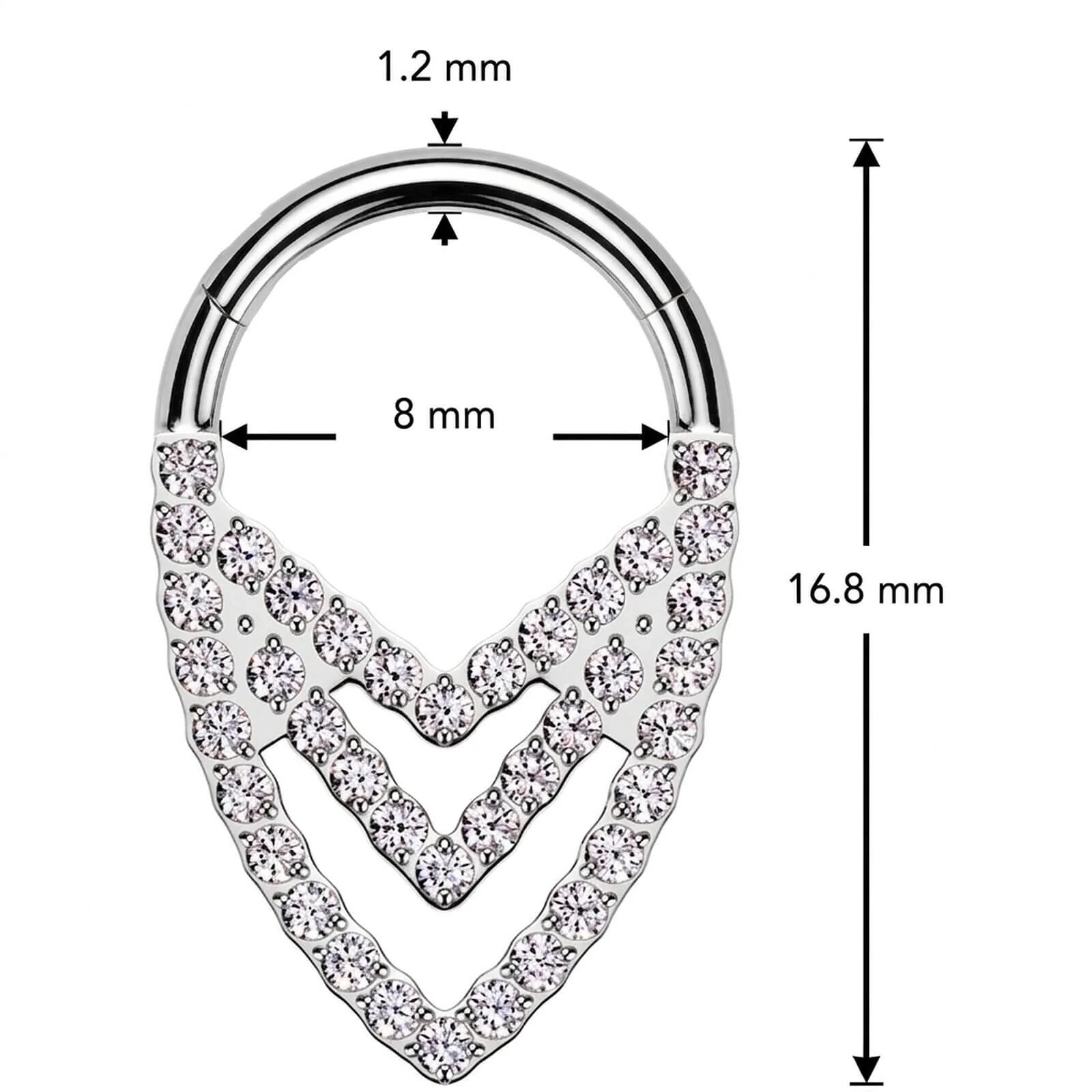 Titan Ring Dreifacher Chevron Clicker - Image 4