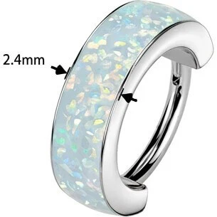 Titan Ring Opal breit Clicker - Image 3