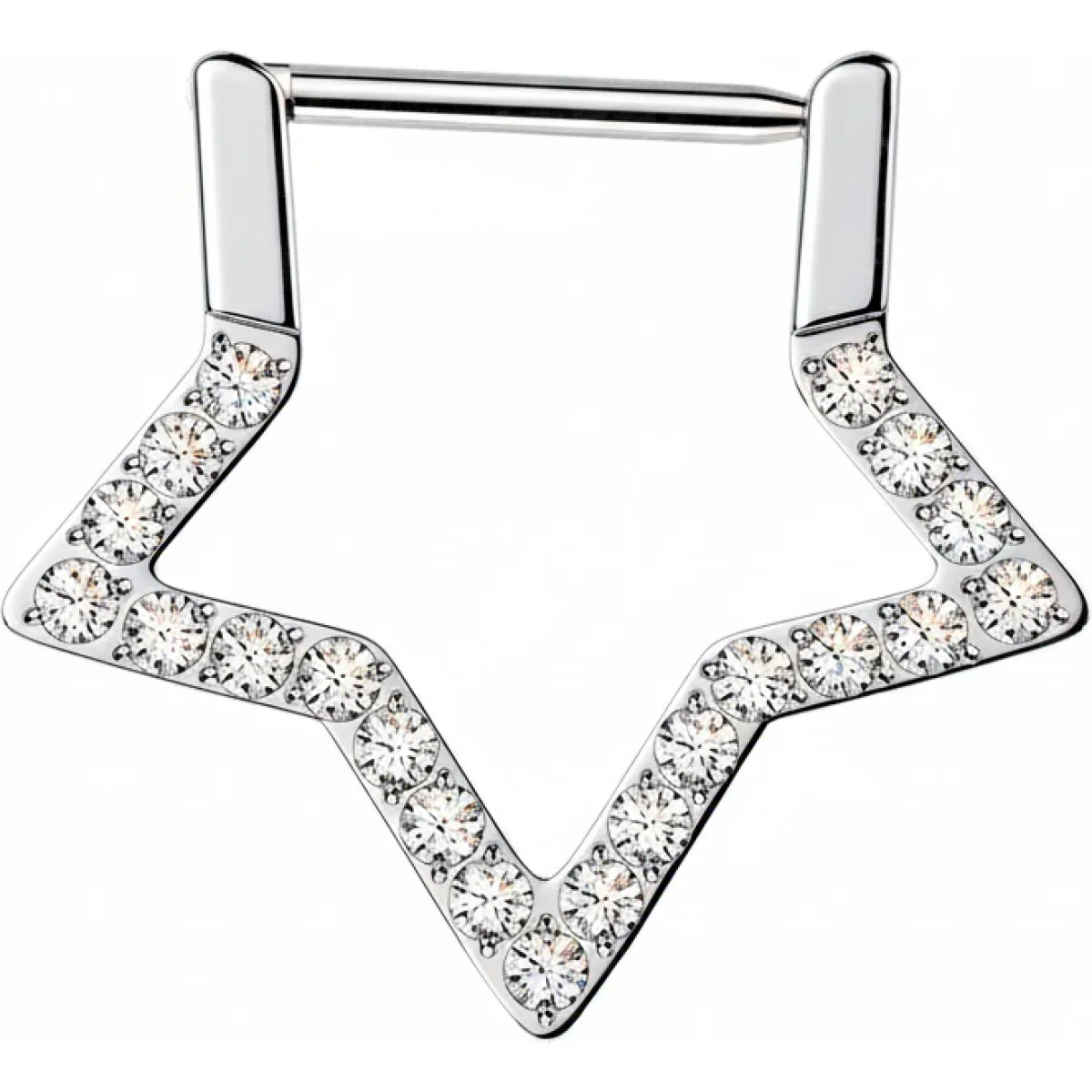 Titan Ring Stern Zirkonia Clicker